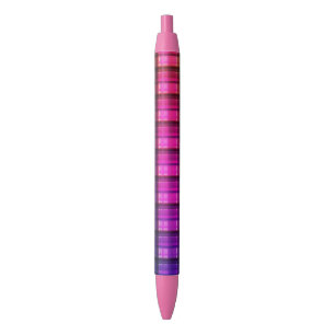 Tartan, lila und rosa, Pen, blau Kugelschreiber