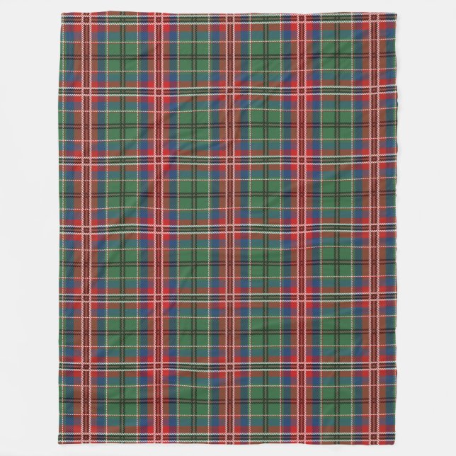 Tartan MacCulloch Kariert Red Blue Green Kariert Fleecedecke (Vorderseite)