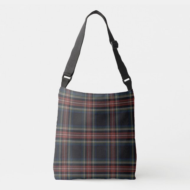 Tartan Mehrdruck-Cross-Body-Bag, Mittel Tragetaschen Mit Langen Trägern (Vorderseite)