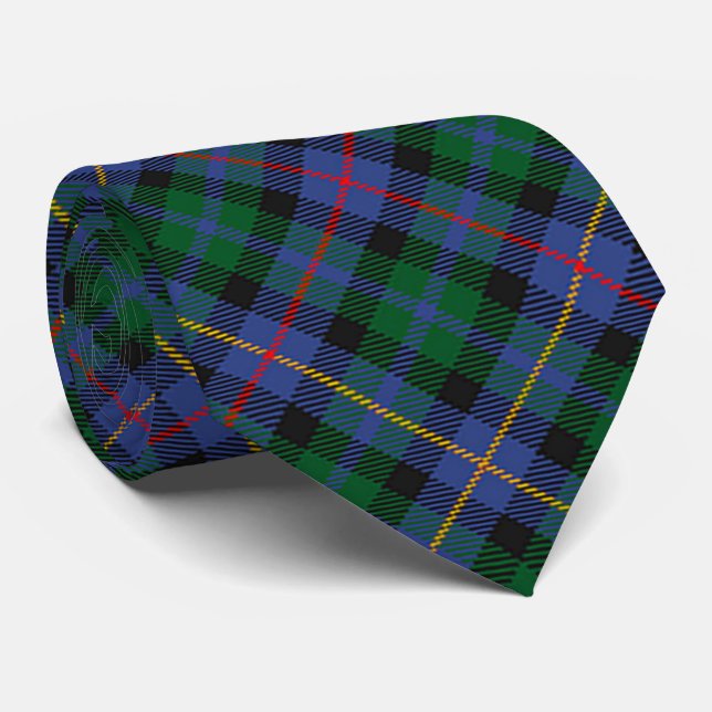 Tartan mit (oder ohne) Ihrem Initial Krawatte (Gerollt)