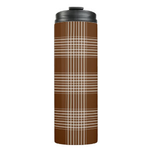 Tartan Muster Fabric Thermal Tumbler Thermosbecher