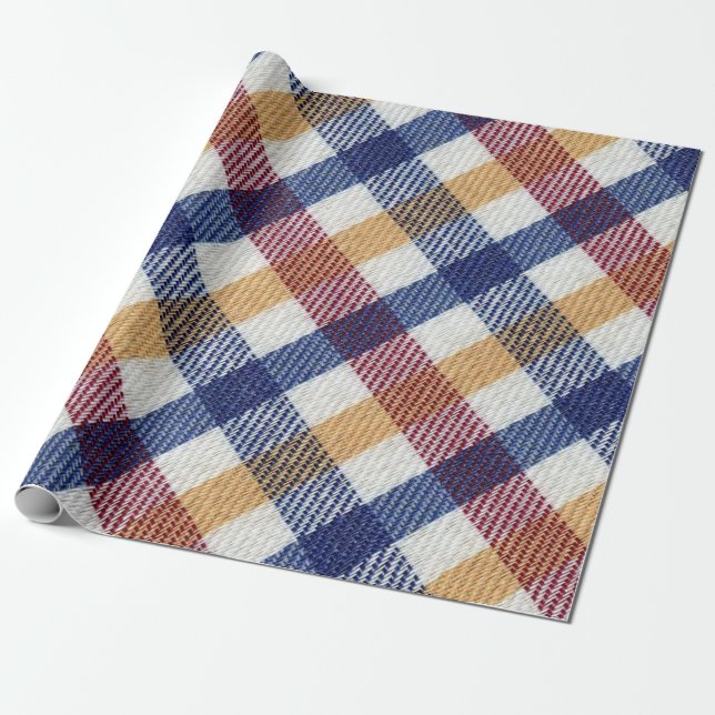 Tartan Muster in mehrfarbigen Farben Geschenkpapier (Ungerollt)