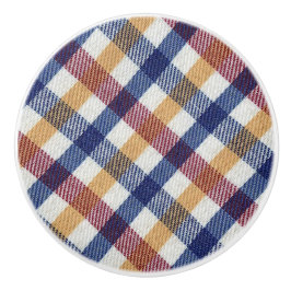 Tartan Muster in mehrfarbigen Farben Keramikknauf