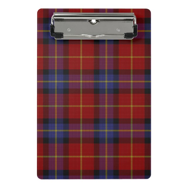 Tartan-Muster Mini Klemmbrett (Vorderseite)