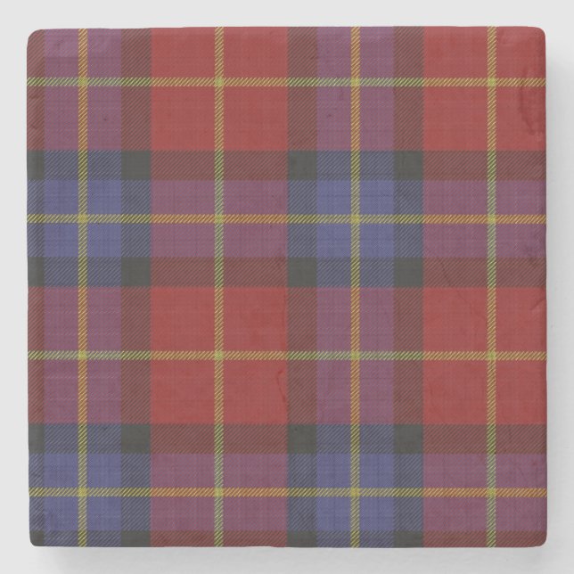 Tartan-Muster Steinuntersetzer (Vorderseite)
