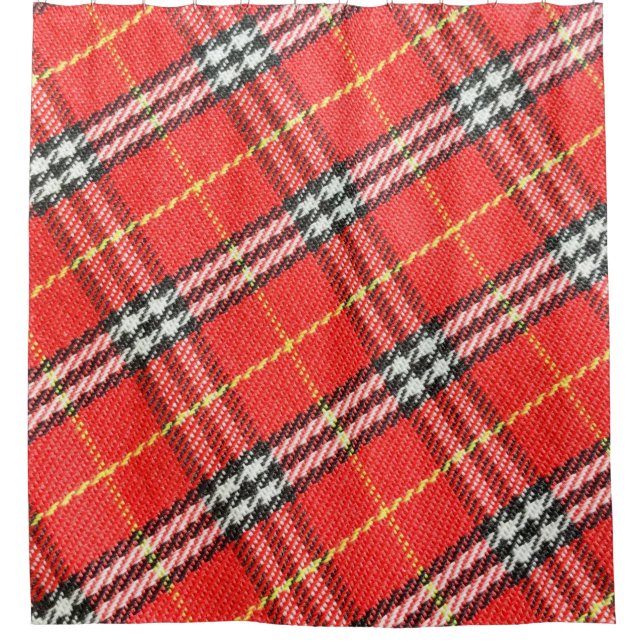 Tartan-Muster / Textur als Hintergrund Duschvorhang (Vorderseite)