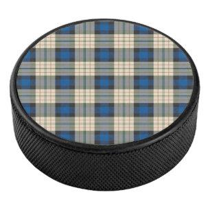 Tartan-Muster - traditionelles blaues Beige Eishockey Puck