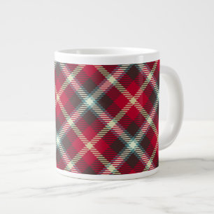 Tartan Muster Weihnachten Kariert 20oz Kaffee Jumbo-Tasse