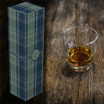 Tartan - Navy Blue und Slate Green Weinbox<br><div class="desc">Tartan in marineblau und zwei Schiefergrün. Weitere Farbwege sind verfügbar.</div>