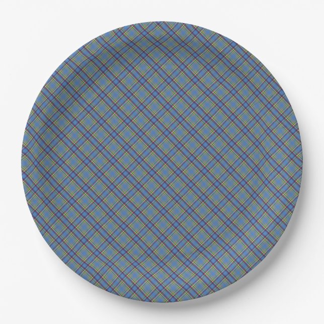 Tartan-Papierplatten Yukon-Territorium Pappteller (Vorderseite)
