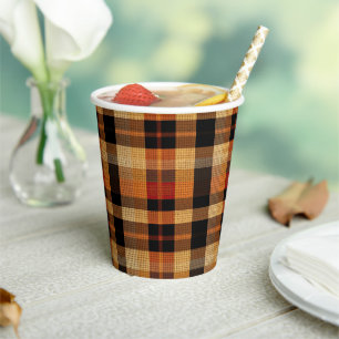 Tartan Pappbecher