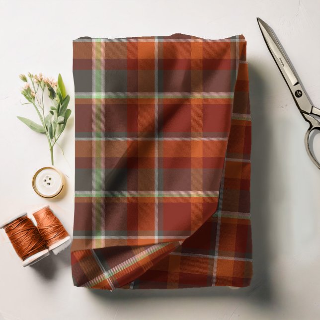Tartan Pattern Paprika und Slate ID210 Stoff (Von Creator hochgeladen)