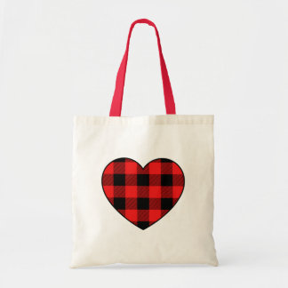 Tartan Plaid Heart Tote Tragetasche