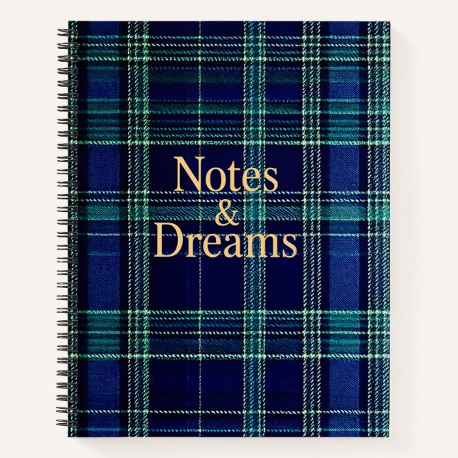Tartan plaid notebook notizbuch (Vorderseite)