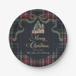 Tartan Plaid Preppy Christmas Party Paper Plates Pappteller