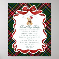 Tartan Plaid Weihnachtsbär Dont Say Baby Spiel