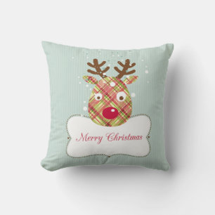 Tartan Reindeer Kissen