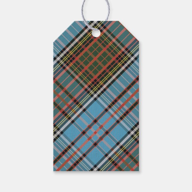 Tartan Rustic Anderson Classic Plaid Geschenkanhänger (Vorderseite)