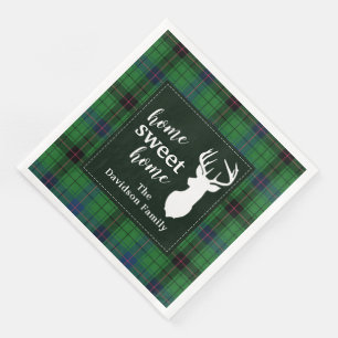 Tartan Rustic Retro Davidson Kariert Holiday Serviette