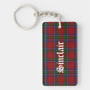 Tartan-Schottenmuster-Schlüsselanhänger Sinclair Schlüsselanhänger