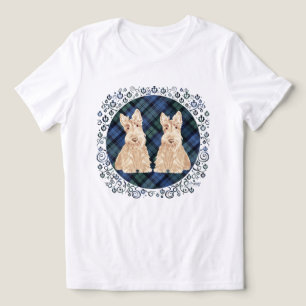 Tartan Schottischer Terrier Tri-Blend Shirt