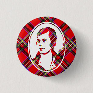 Tartan-Schottlands Barde Robbie Brände Button