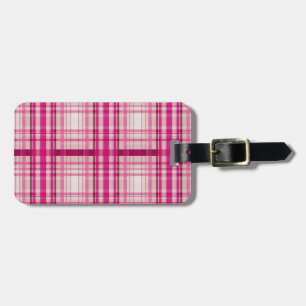 Tartan Schwarz-Rosa Kariert Classic Blau Gepäckanhänger