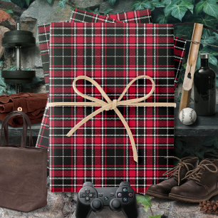 Tartan - Schwarzweiß Geschenkpapier Set