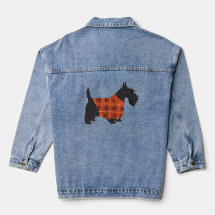 Tartan Scottish Terrier Jeansjacke
