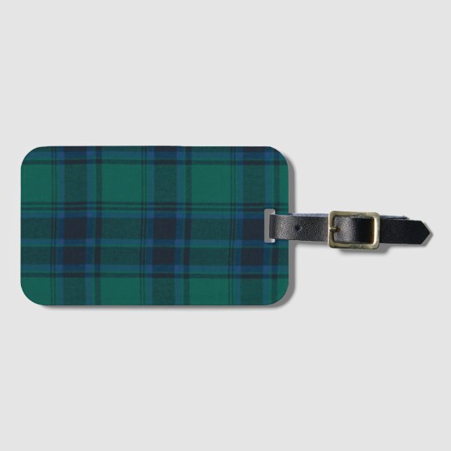 Tartan-Single mit Kartensteckplatz Gepäckanhänger (Vorderseite (Horizontal))