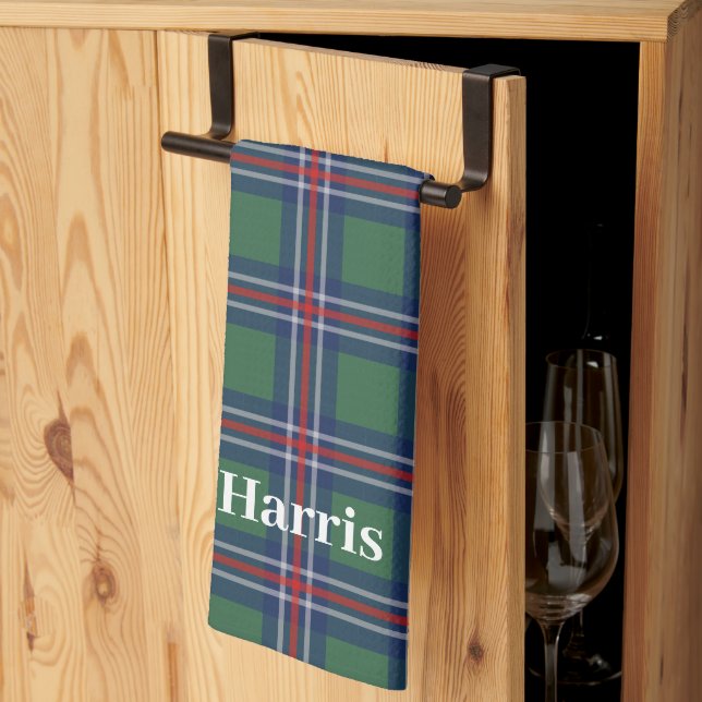Tartan squares pattern personalized geschirrtuch (Drittel gefaltet)