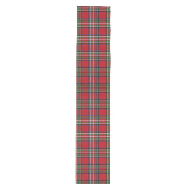 Tartan Stewart Kariert Red Karo Pattern Mittelgroßer Tischläufer (Vorderseite)