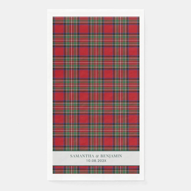 Tartan Stewart Karo Hochzeit Serviette (Vorderseite)