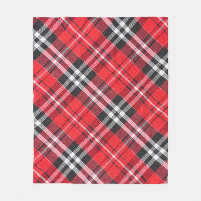 Tartan-Stoffmuster-Musteransicht Fleecedecke (Vorderseite)