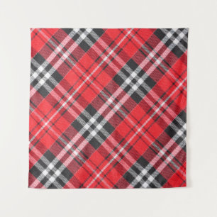 Tartan-Stoffmuster-Musteransicht Wandteppich