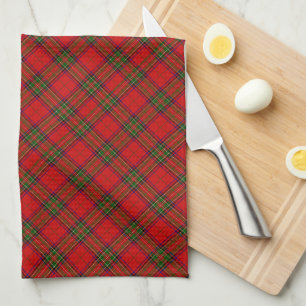 Tartan-Stoffmuster Weihnachten Geschirrtuch