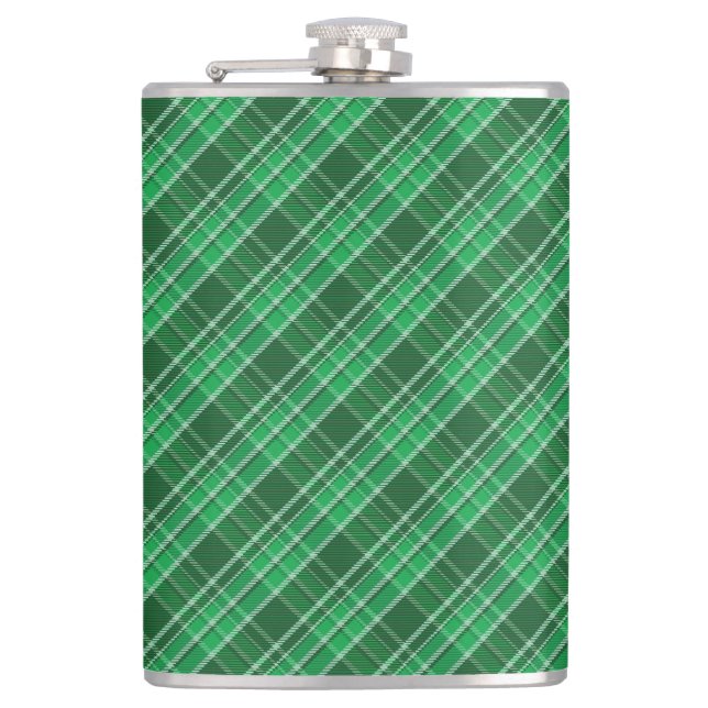 Tartan Swahili Green Kariert Pattern-88675 Flachmann (Vorderseite)