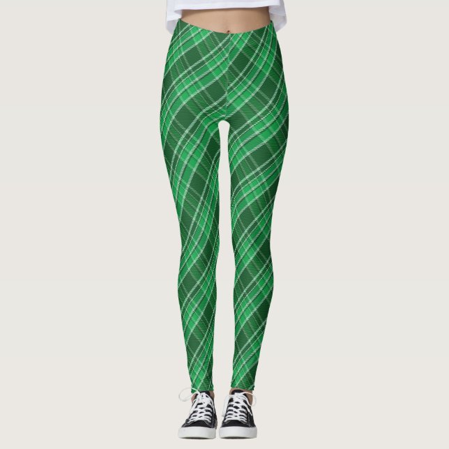Tartan Swahili Green Kariert Pattern-88675 Leggings (Vorderseite)