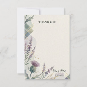 Tartan Thistle Hochzeit Dankeskarten Dankeskarte