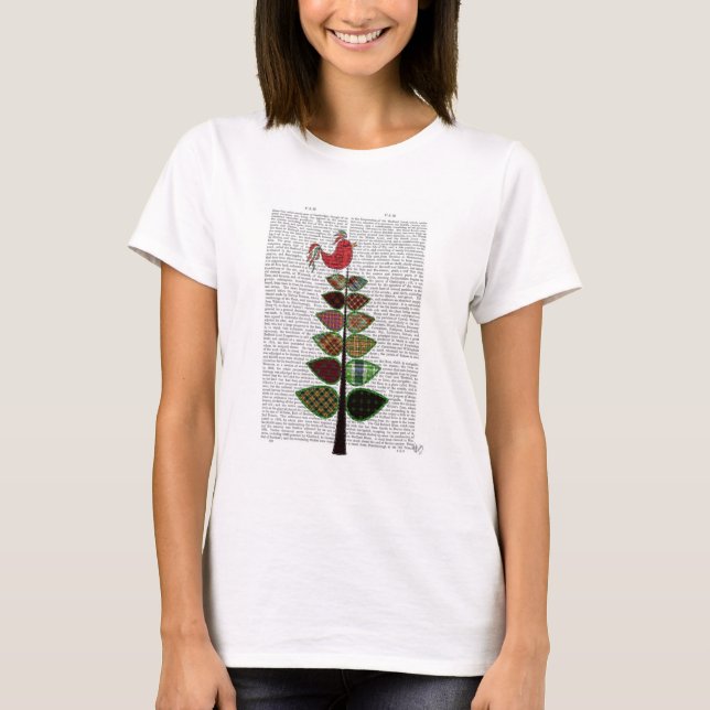 Tartan Tree Illustration T-Shirt (Vorderseite)