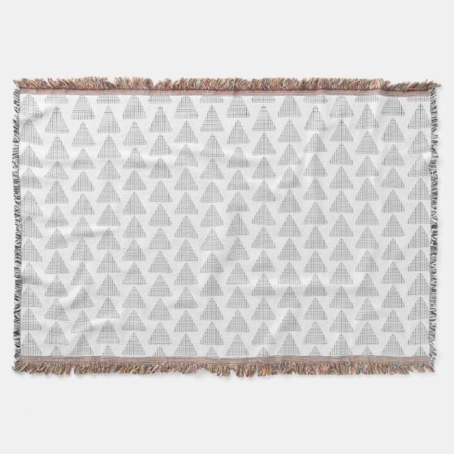 Tartan Triangle Gray Decke (Vorderseite)