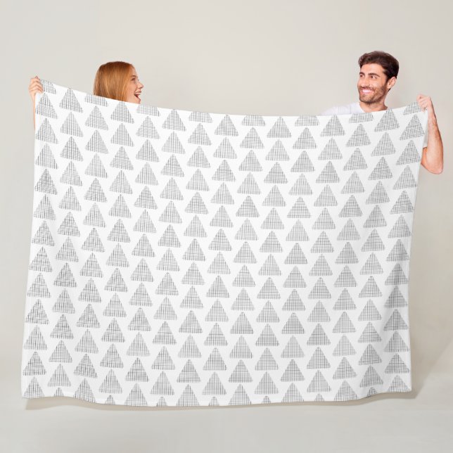Tartan Triangle Gray Fleecedecke (Beispiel)
