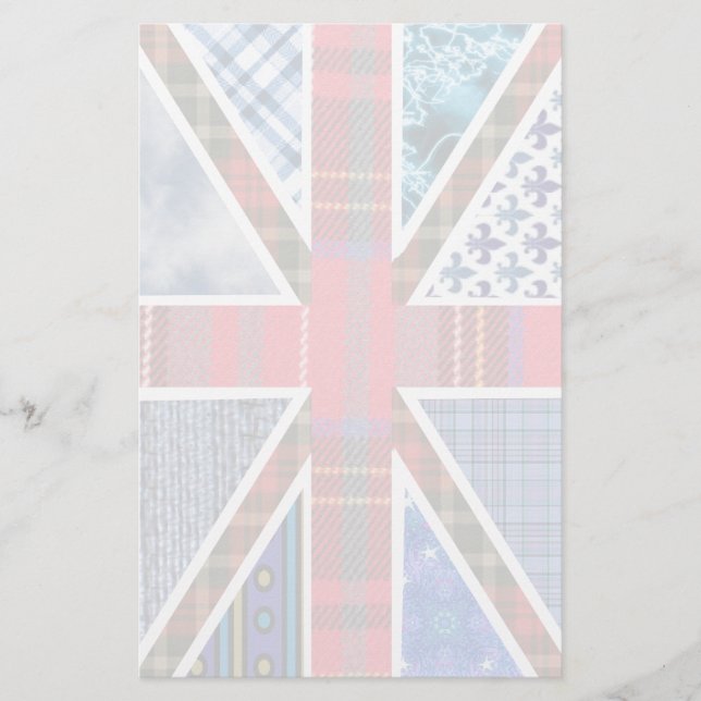 Tartan und Fabric Patterns Britische Flaggenpapier (Vorderseite)