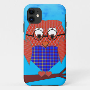 Tartan und Herz Owl Case-Mate iPhone Hülle