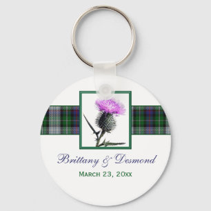 Tartan und Thistle Gastgeschenk Hochzeit Schlüssel Schlüsselanhänger