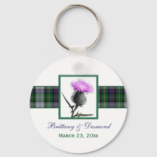 Tartan und Thistle Gastgeschenk Hochzeit Schlüssel Schlüsselanhänger