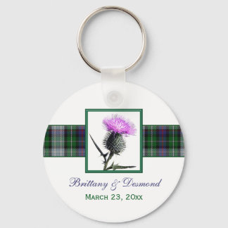 Tartan und Thistle Gastgeschenk Hochzeit Schlüssel Schlüsselanhänger