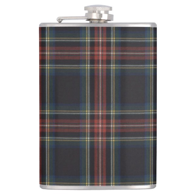 Tartan Vinyl Wrapped Flask, 8 oz. Flachmann (Vorderseite)
