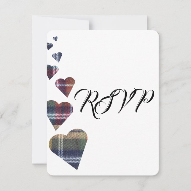 Tartan Wedding RSVP (Vorderseite)
