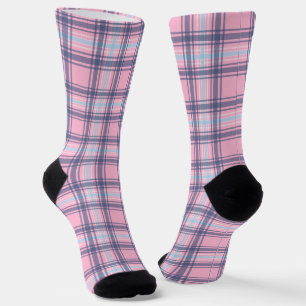 Tartan - Weihnachten in Blau und Rosa Socken